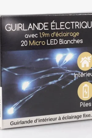 Guirlande électrique 20 micro LED blanc Offre Limitée